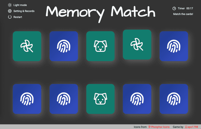 3. Memory Match